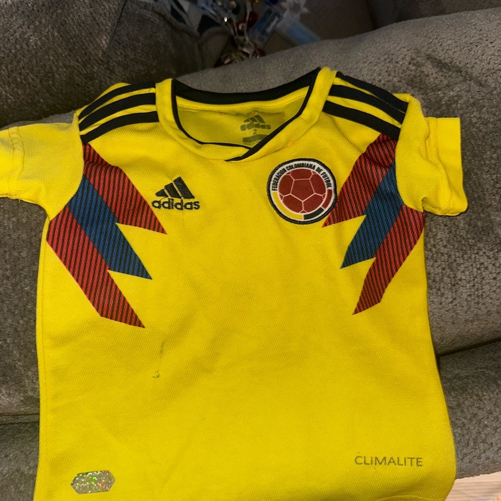 Adidas Kids Yellow Colombia Soccer Jersey